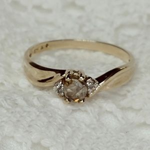 RARE 10k Pure Natural Earth Mined Diamond Ring / Vintage